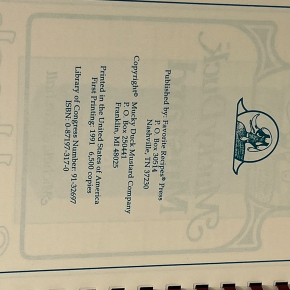 Mucky Duck Mustard Cookbook by Michelle Marshall 1991 Michigan based gift idea - Picture 3 of 5
